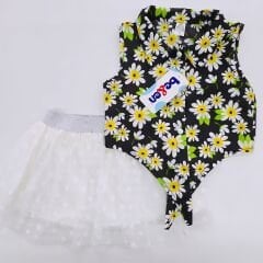 Be&en kids tüllü etekli gömlekli takım