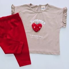 Wow colors baby çilekli taytlı takım
