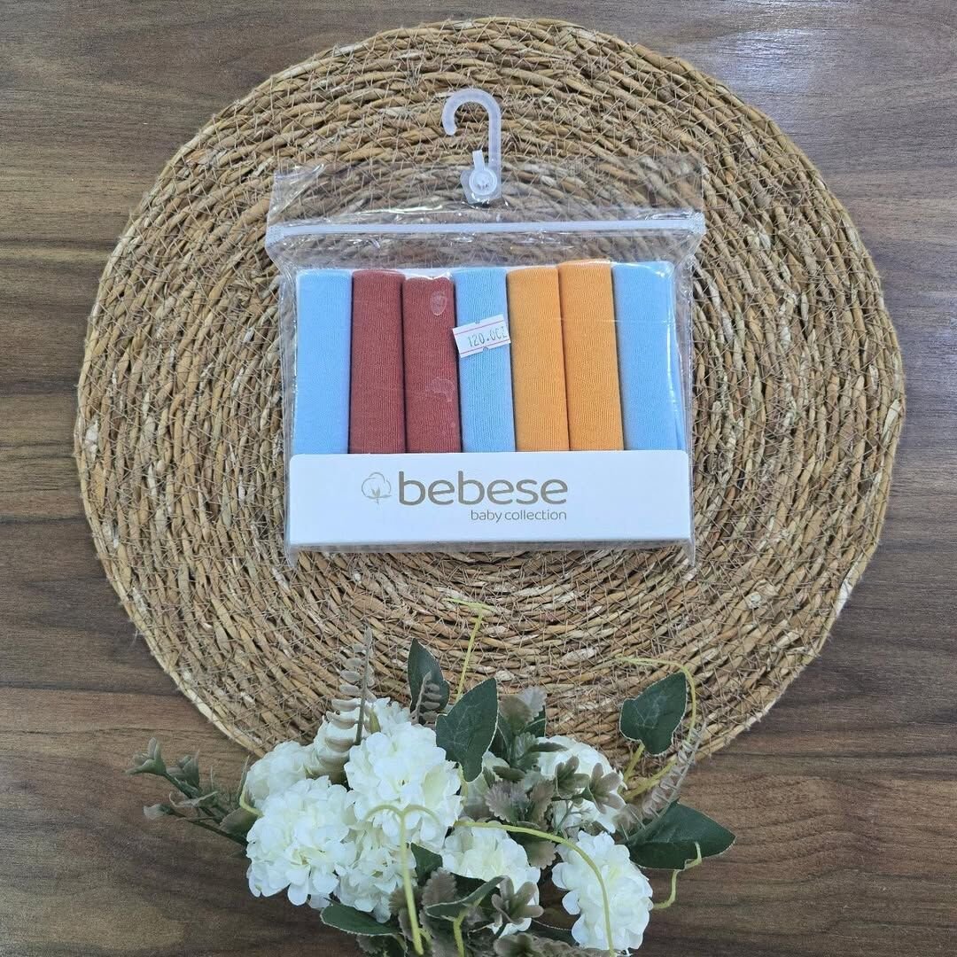 7'li karışık renkli penye ağız mendili 25X25 CM