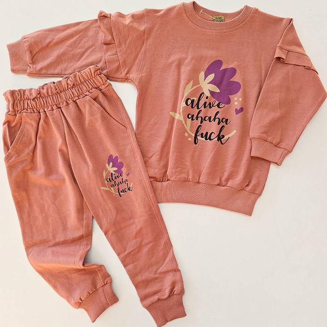 Club polo kids çiçekli kız takım
