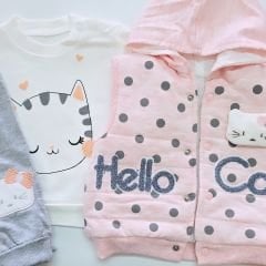 Fery baby yelekli kedili takım