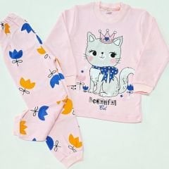 Mehdix kids kedili pijama takım