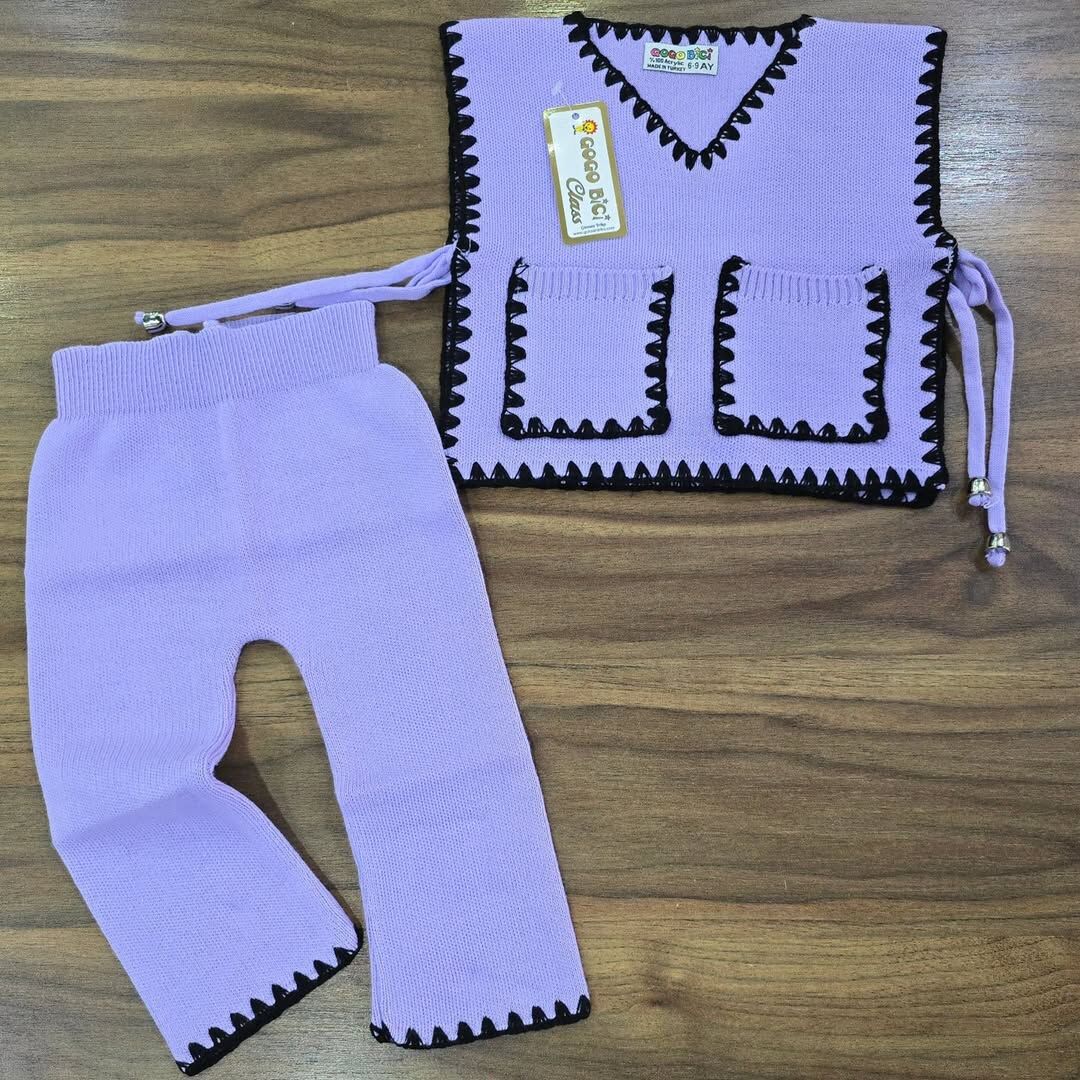 GOGBİCİ Çoban modelli triko kız takım