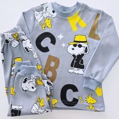 Mehdix kids snopy pijama takım
