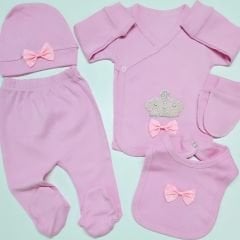 Uko baby 5’li yenidoğan takım pembe 0-3 ay