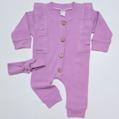 Med baby fırfırlı bandanalı fitilli tulum