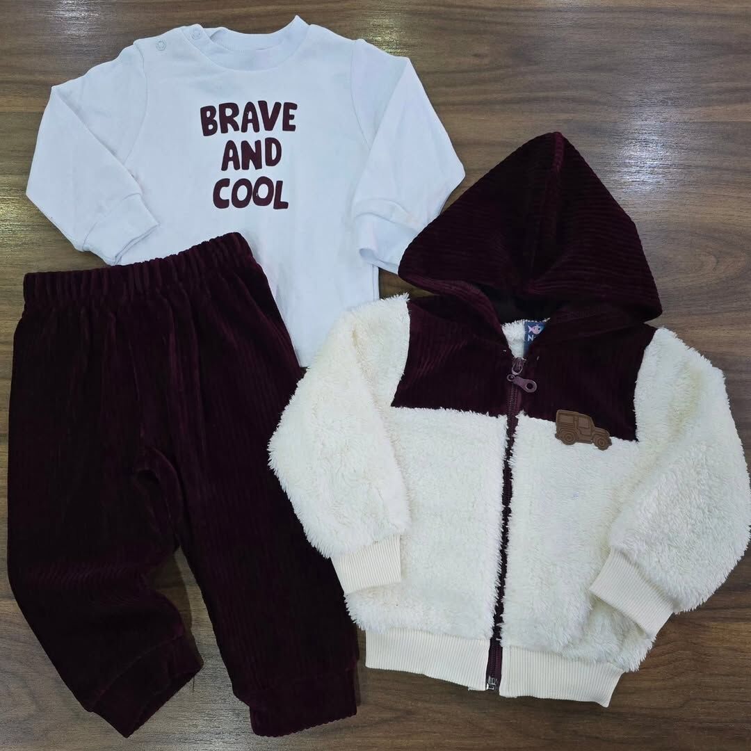 Nazar Kapşonlu welsoft ceketli penye badili kadife altlı takım