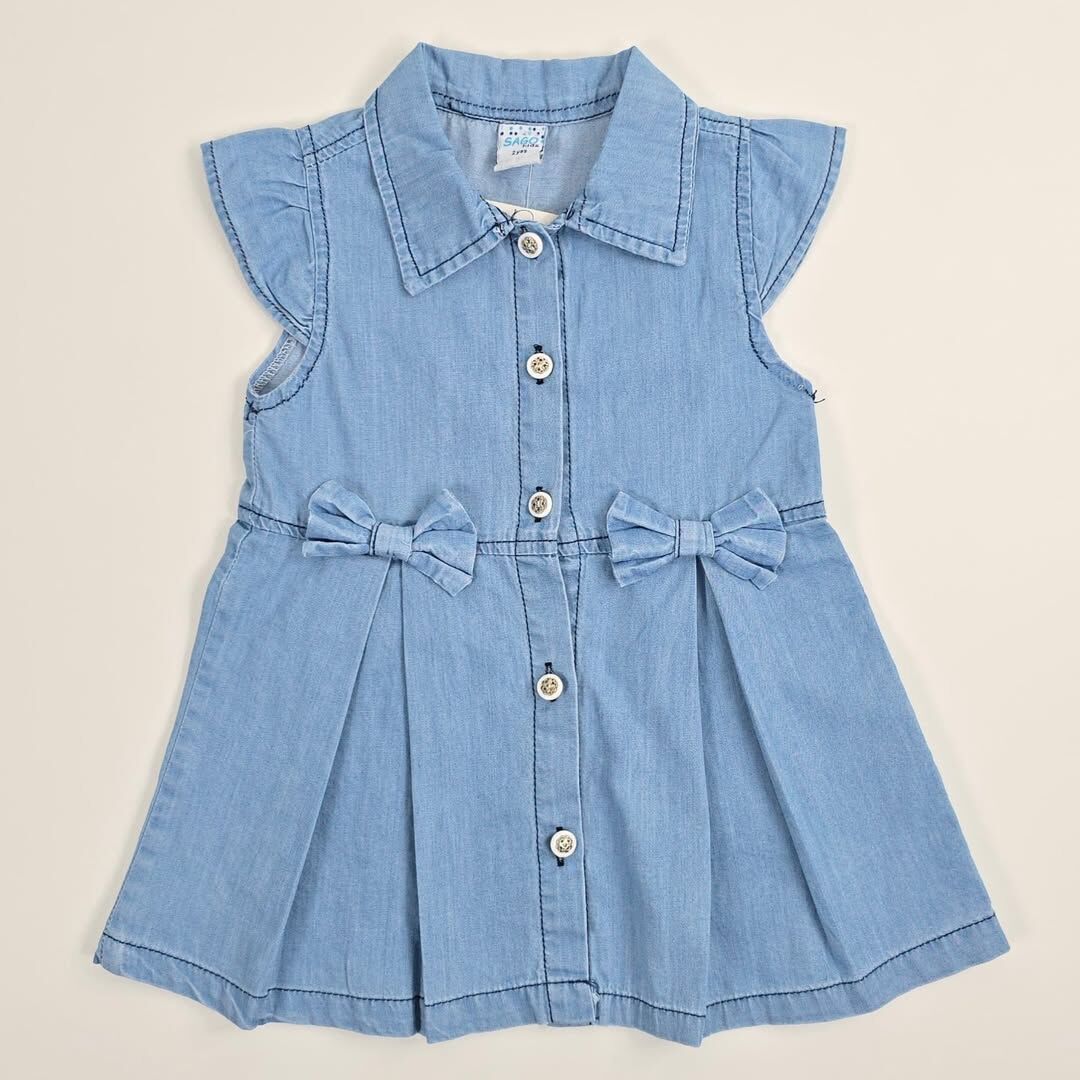 SAGO KİDS KOT ELBİSE 1-2-3-4-5 YAŞ