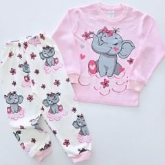 Mehdix kids filli pijama takım pembe
