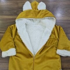 Kapşonlu kadife içi welsoftlu tulum