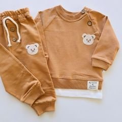 Murat baby ayıcıklı düğmeli takım