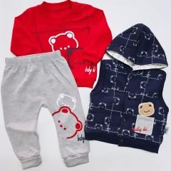 Baby hi kids ayıcık süzeneli yelekli takım