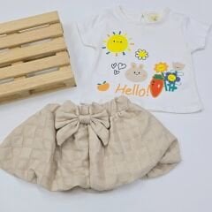 Air baby meyveli kabartma etekli takım 3-6-9-12-18 ay