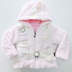 Hippıl kids kapşonlu mont pembe