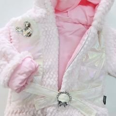 Hippıl kids kapşonlu mont pembe