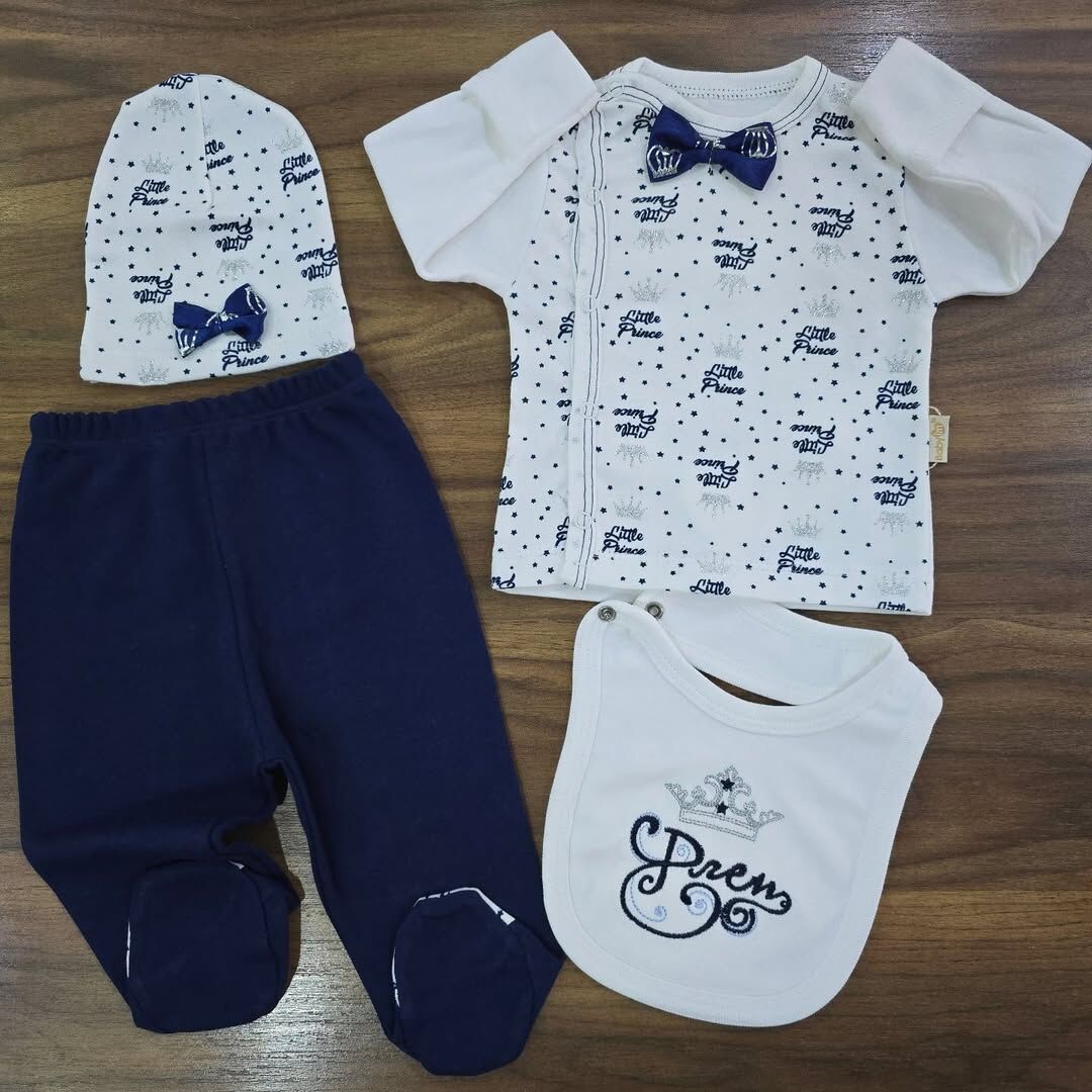 Prens taçlı 4'lü yenidoğan takım 0-3 ay