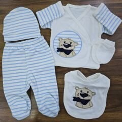 Çizgili 5'li yenidoğan takım 0-3 ay