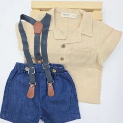 NECİX ASKILI PAPYONLU TAKIM 6-9-12-18-24 AY