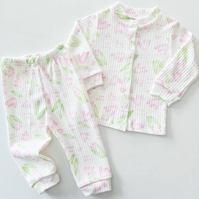 Cix baby fitilli yaprak desenli takım