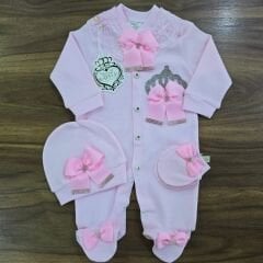 Taşlı bereli eldivenli penye tulum