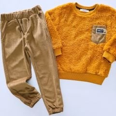 Damla kids welsoftlu altı kadife takım