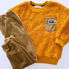 Damla kids welsoftlu altı kadife takım