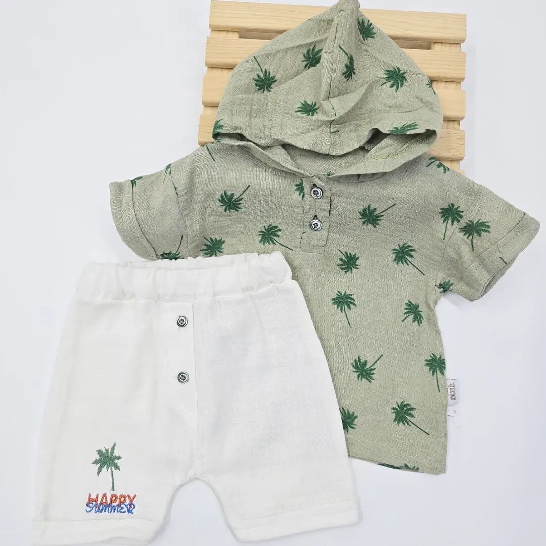 BABY MİLK MÜSLİN ERKEK TAKIM 6-9-12-18-24 AY