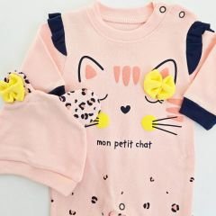 Annora baby kedili şapkalı tulum