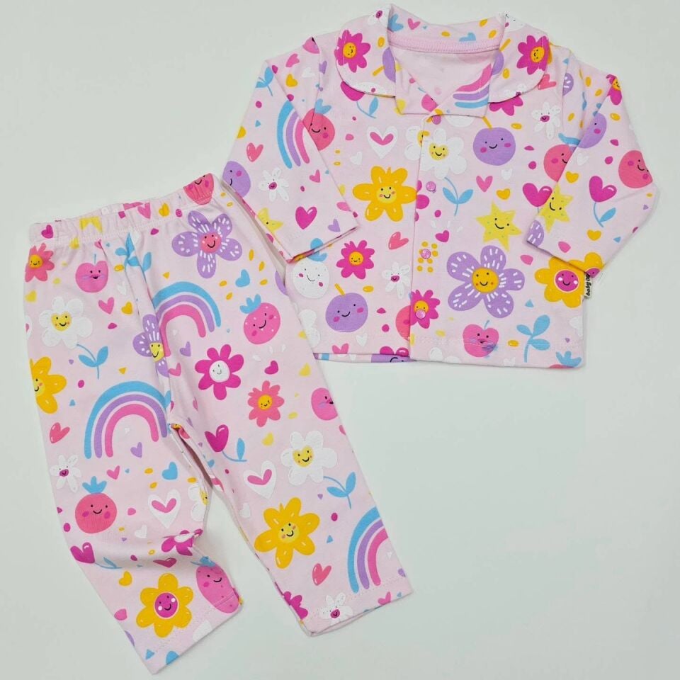 Mevsimlik penye pijama takım 3-6-9-12 ay