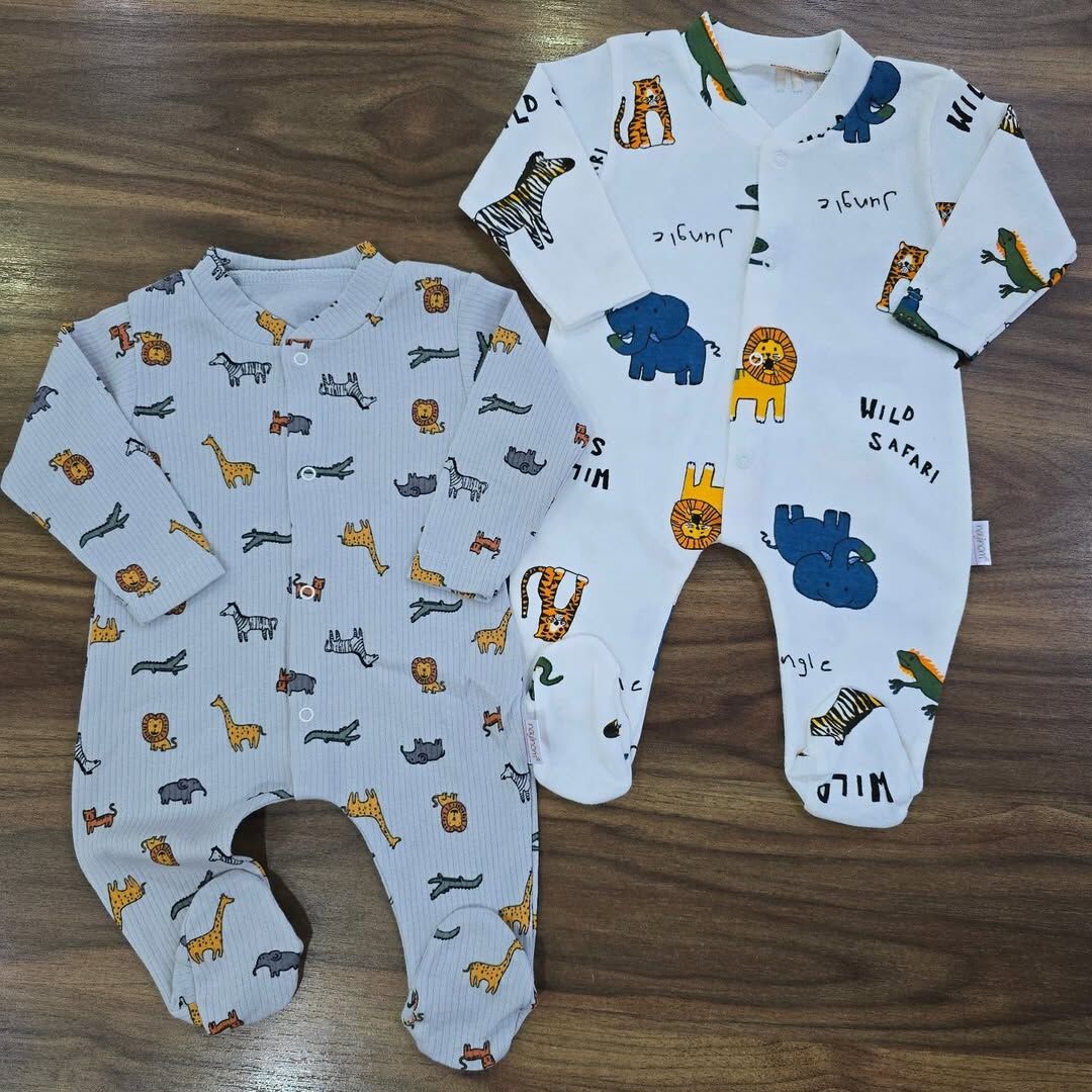 Nayınom Baskılı penye fitilli tulum