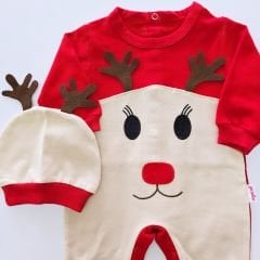 Agumini baby bereli geyikli noel tulum