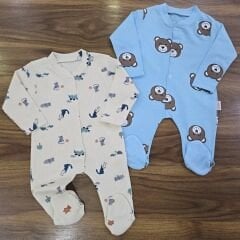 Nayınom Baskılı penye fitilli tulum