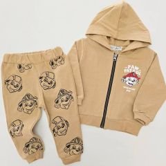 Zara paw patrol ceketli takım krem