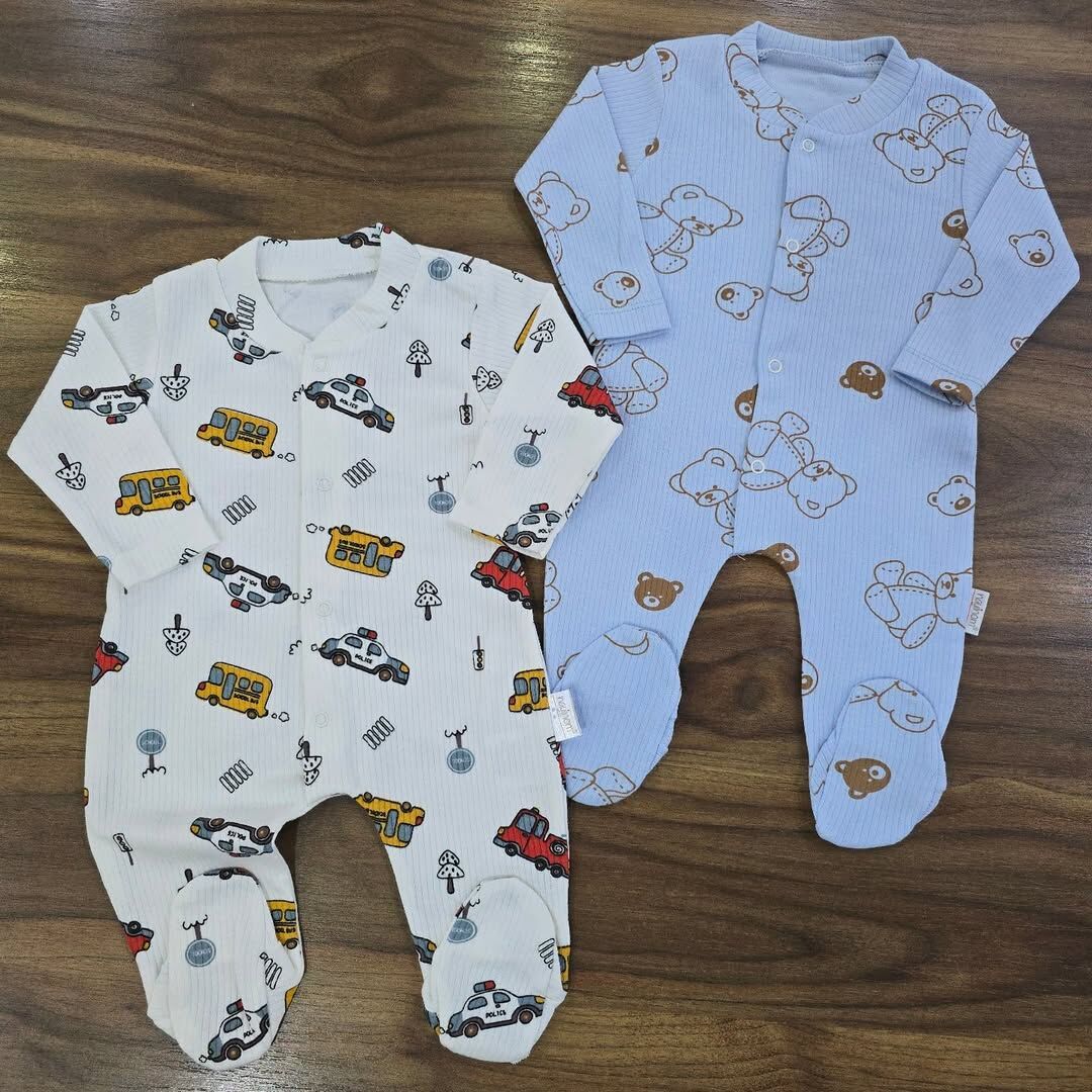 Nayınom Baskılı penye fitilli tulum