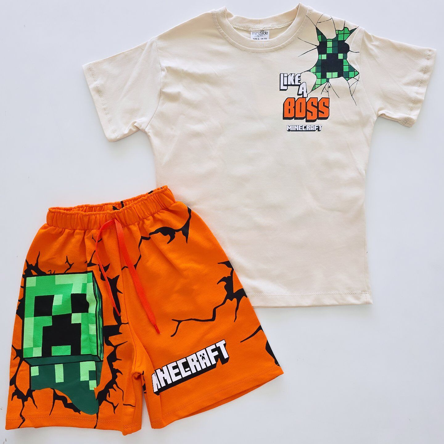 Minizade kids boss şortlu takım