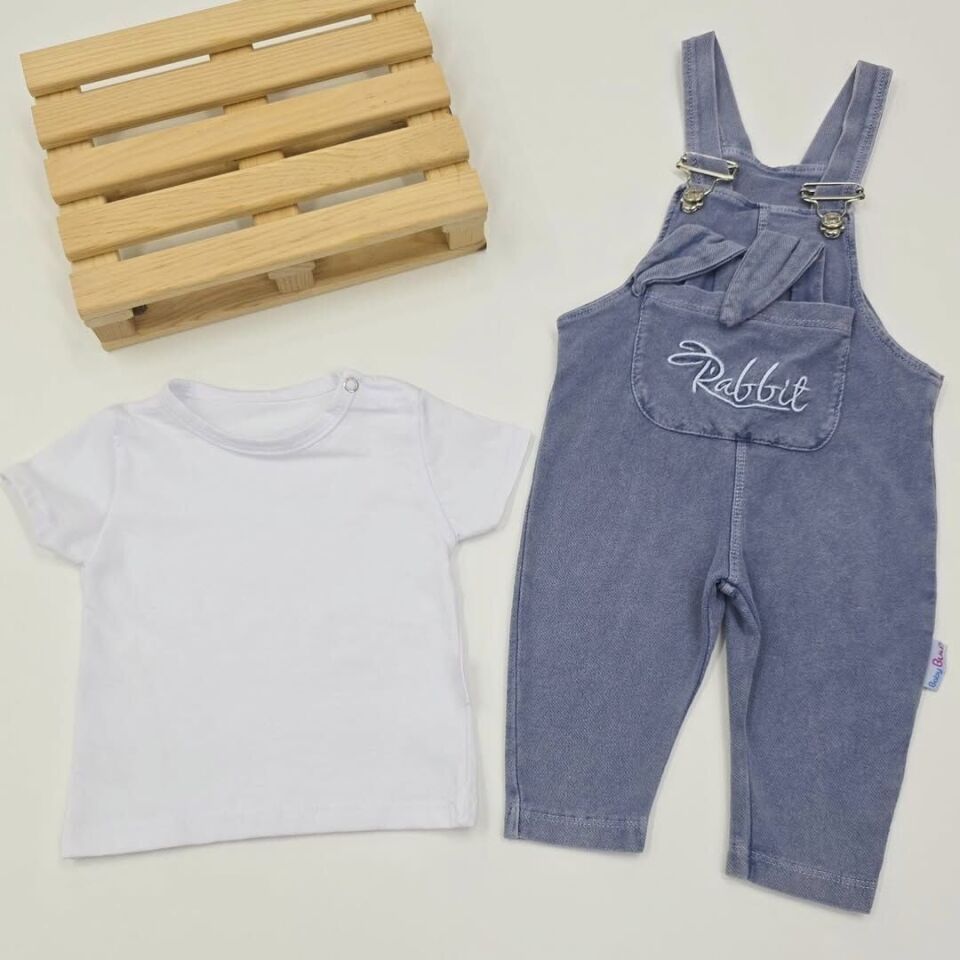 Baby buu Ayrı badili esnek kot slopet 6-9-12-18-24 ay 6-9 ay (74 cm)