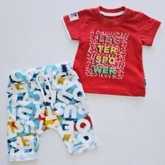Miniworld baby yazılı şortlu takım