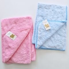 Miss jony baby kafalılıklı içi welsoft yumoş battaniye 80*90 cm