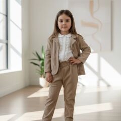 Gömlekli kadife takım