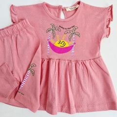 Damla baby palmiyeli fırfırlı takım