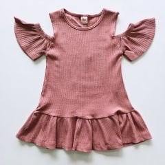 Deco kids fitilli taşlı kalpli elbise