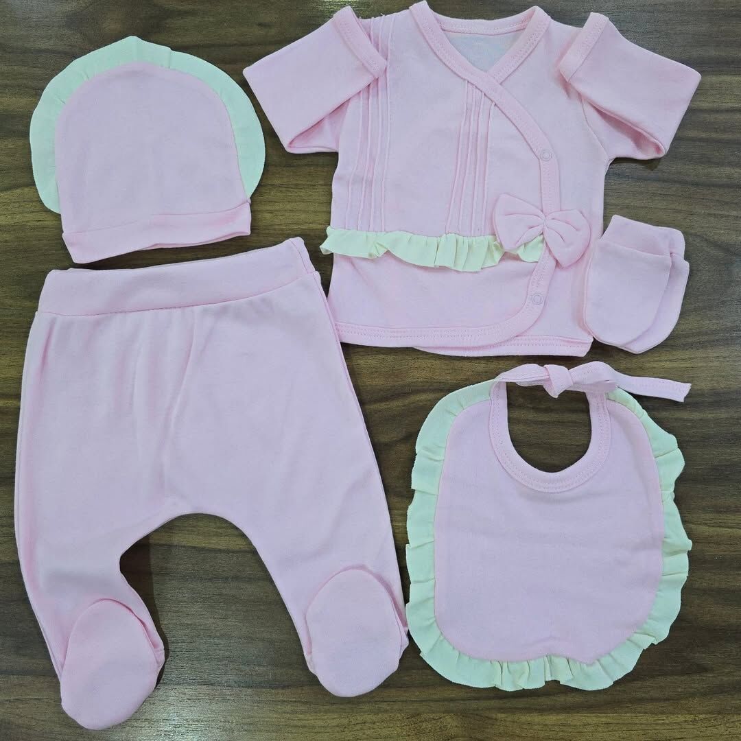 Fırfırlı 5'li yenidoğan takım