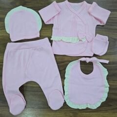 Fırfırlı 5'li yenidoğan takım