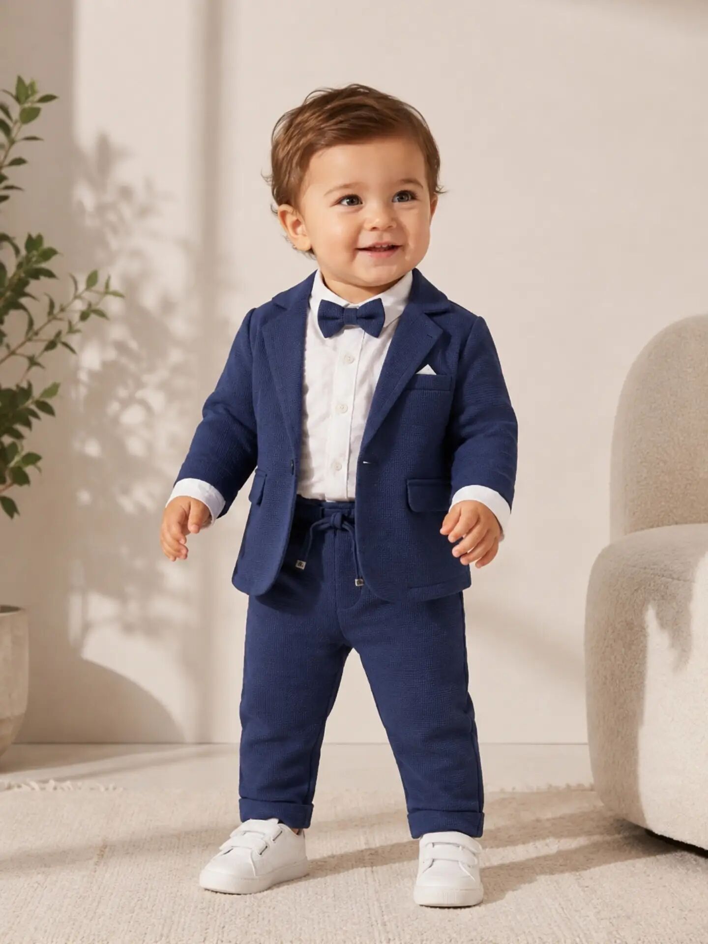 Çeketli erkek bebek takım elbise 6-9-12-18-24 ay