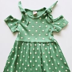Deco kids fitilli puanlı elbise