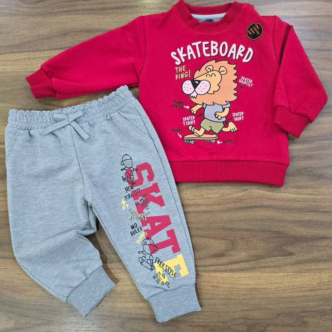 Aslanlı arkasi desenli badili penye takım