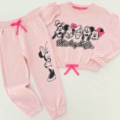 Deco kids büzgülü minnieli takım pembe