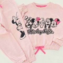 Deco kids büzgülü minnieli takım pembe
