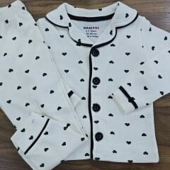 Kalpli düğmeli pijama takım