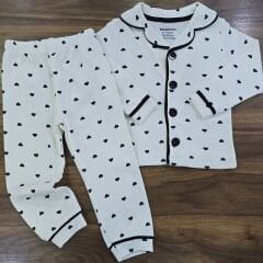 Kalpli düğmeli pijama takım
